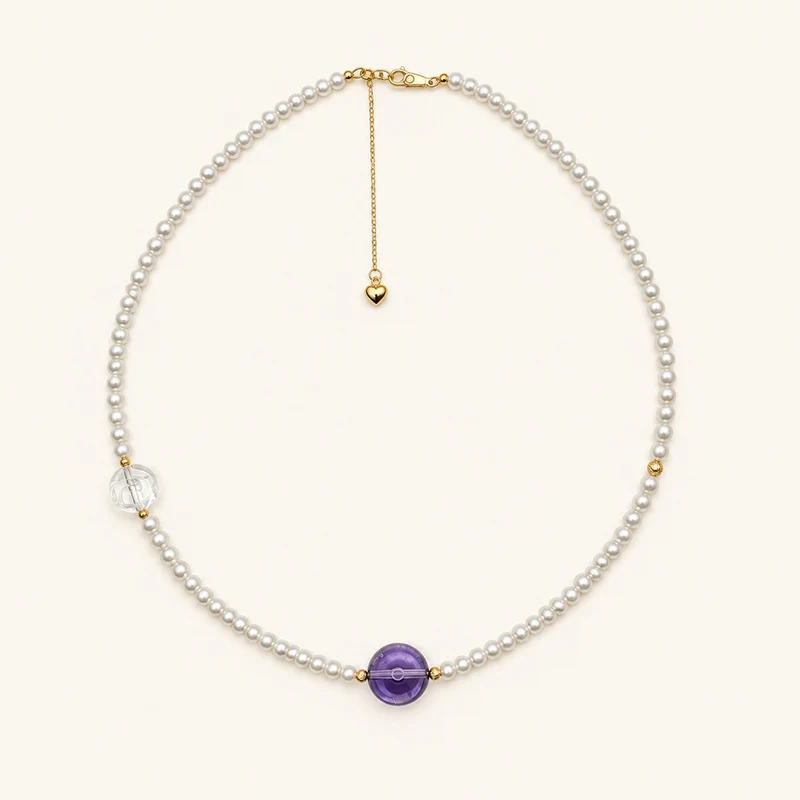 La Sérénité | Amethyst Aurora Perlenstrang Halskette