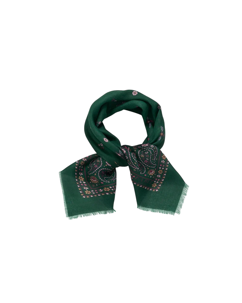 Paisley Bee Bandana Scarf in Green