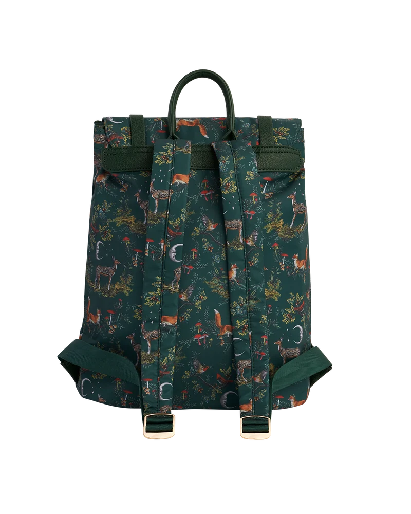 Green Into The Woods Buckle Backpack Medium