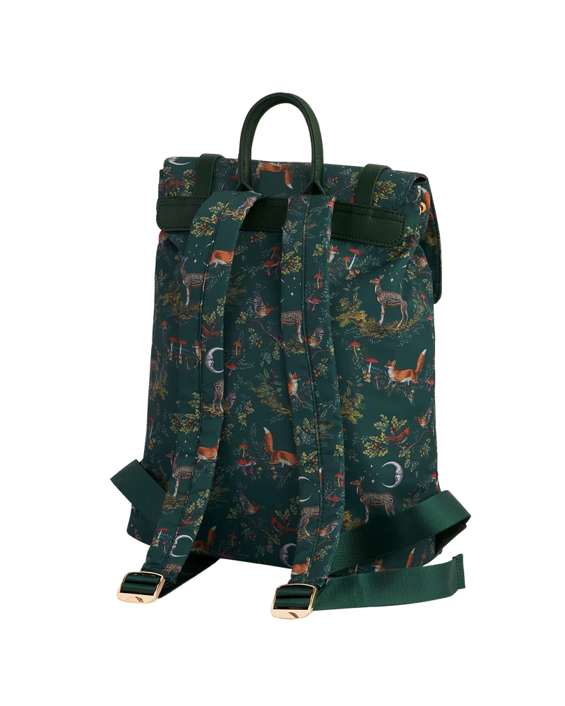 Green Into The Woods Buckle Backpack Medium