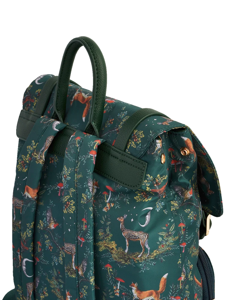 Green Into The Woods Buckle Backpack Medium