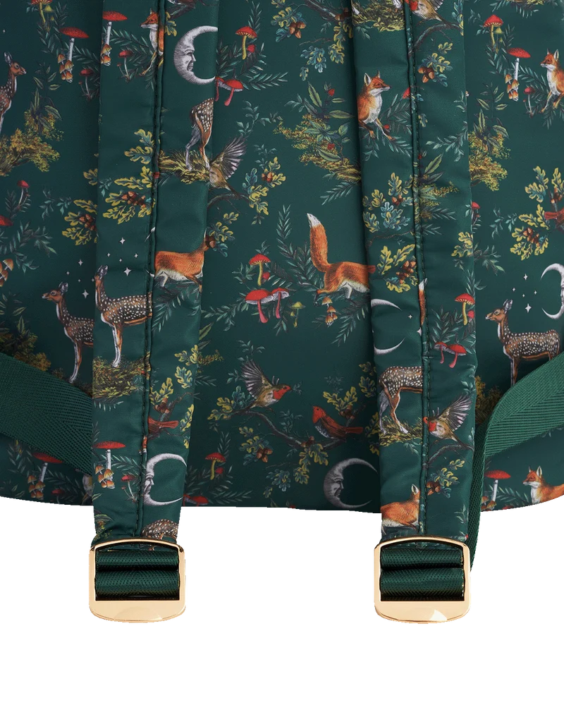 Green Into The Woods Buckle Backpack Medium