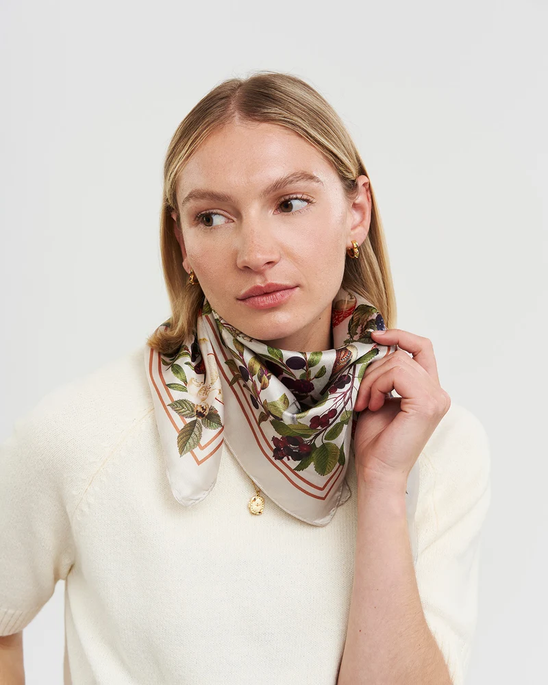 Orla Mushroom Scarf in Ivory