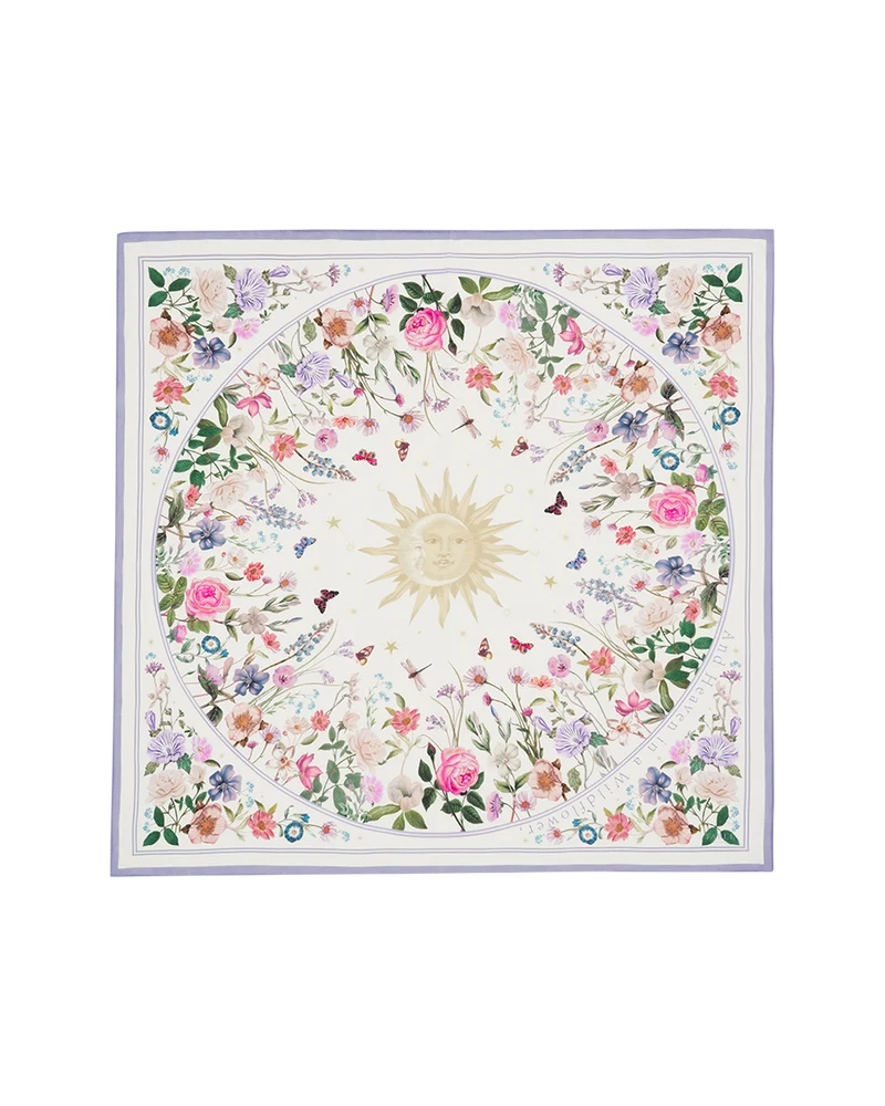 Ivory Selene Silk Blend Medium Square Scarf