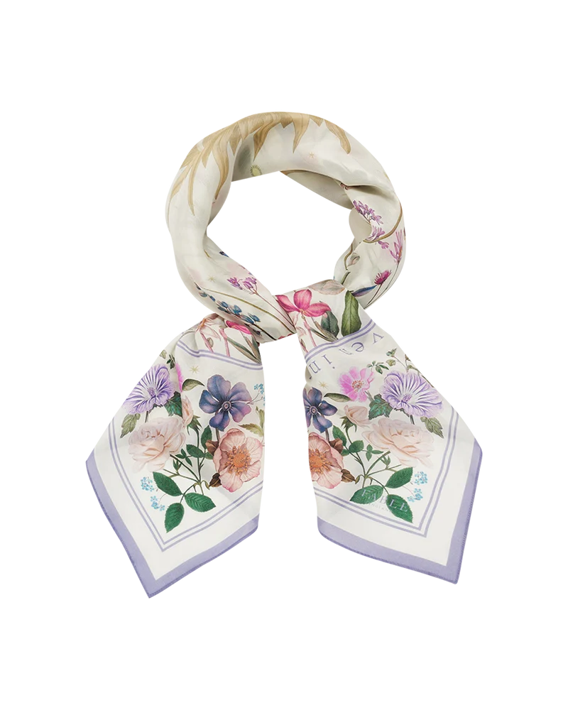 Ivory Selene Silk Blend Medium Square Scarf