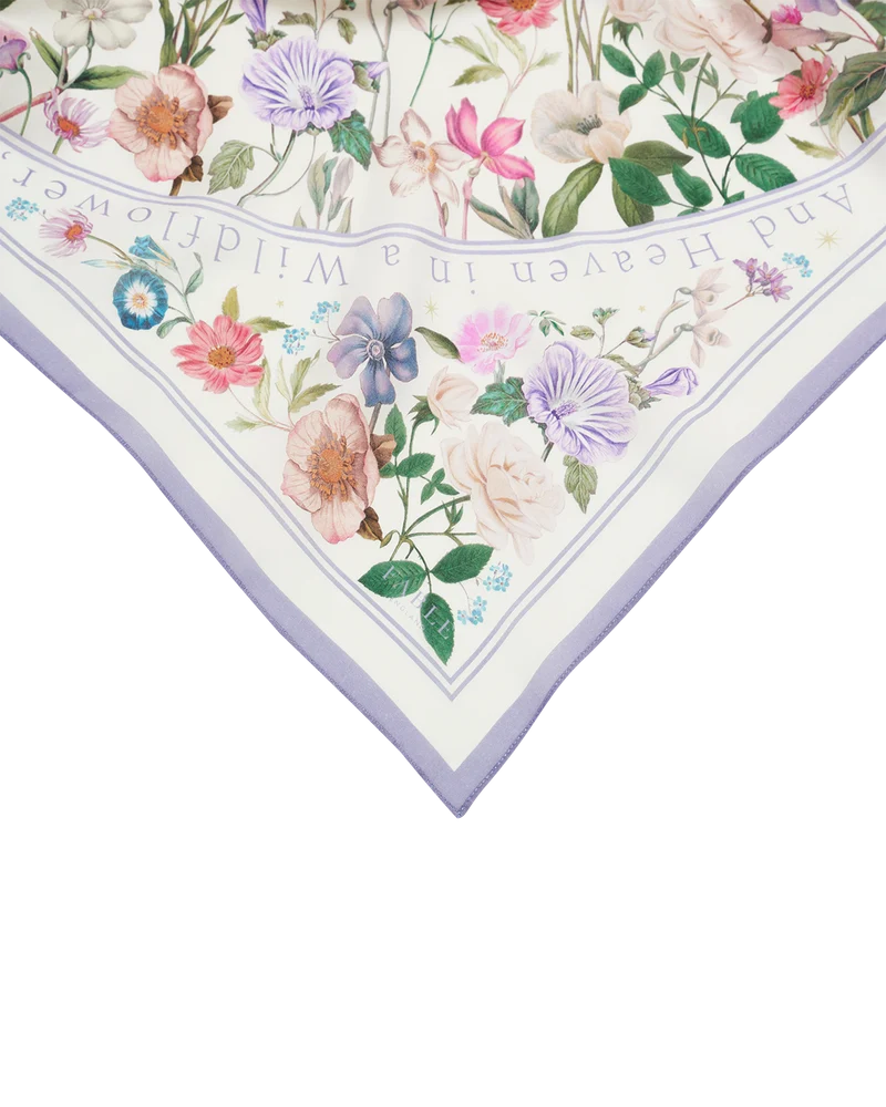 Ivory Selene Silk Blend Medium Square Scarf