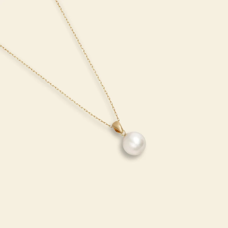 Die Aura | Halskette mit Anhänger aus 18-karätigem Gold mit Akoya-Perle