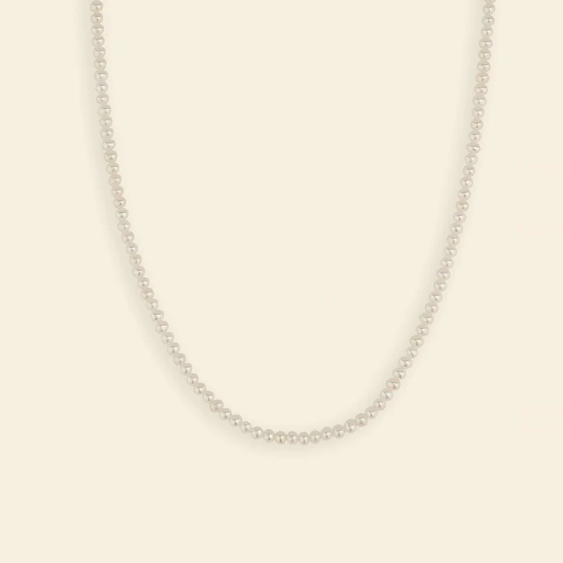Bezaubernde Süßwasserperlenkette, 3.5–4 mm, 16–18 cm