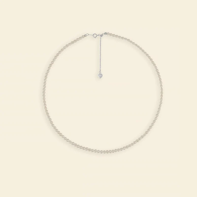 Bezaubernde Süßwasserperlenkette, 3.5–4 mm, 16–18 cm