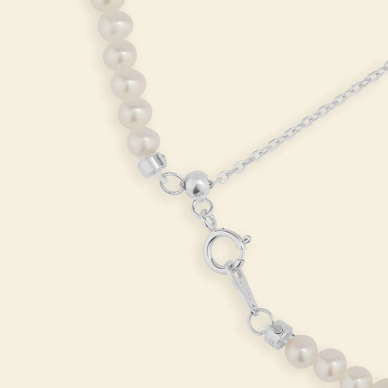 Bezaubernde Süßwasserperlenkette, 3.5–4 mm, 16–18 cm