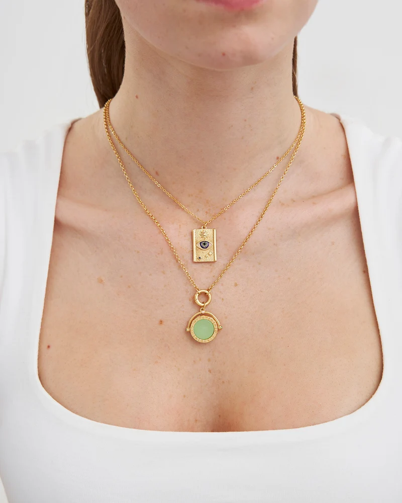 Talisman Eye Necklace in Gold