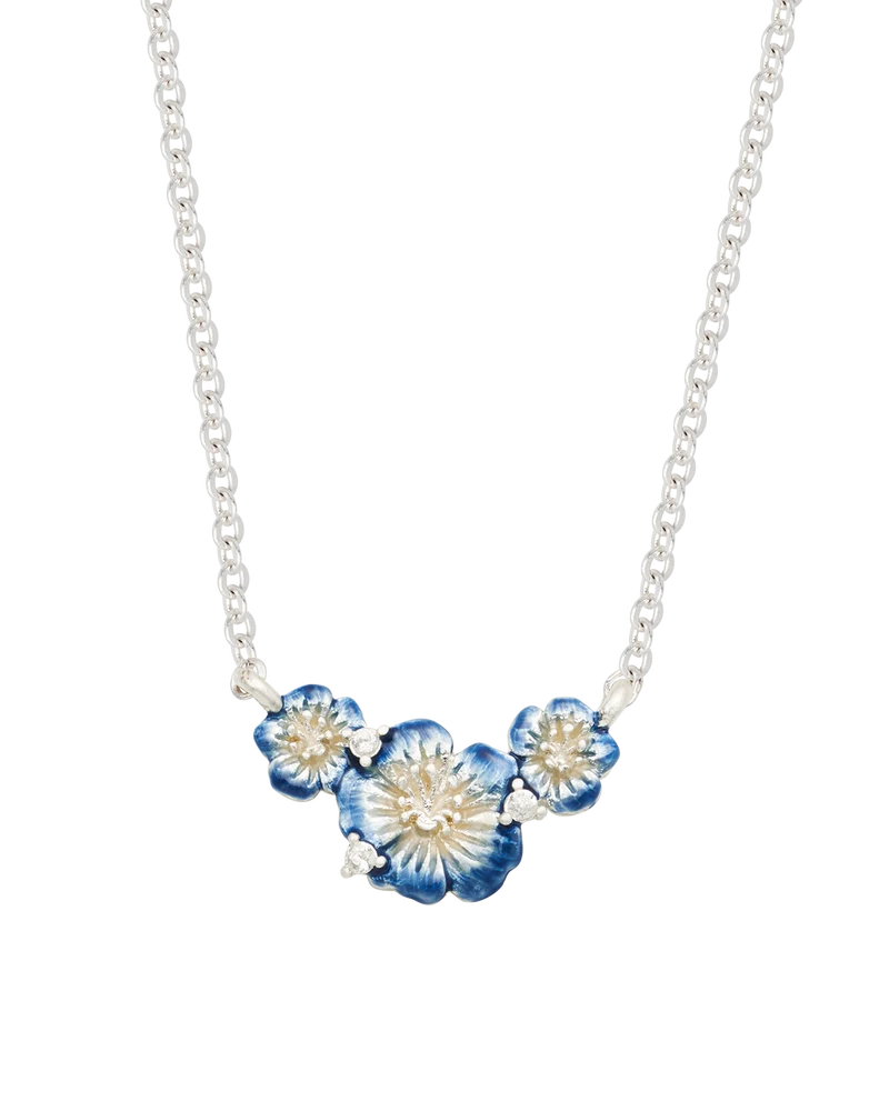 Larkspur Choker Necklace in Silver