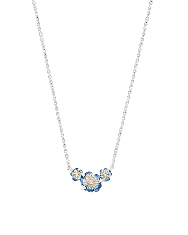 Larkspur Choker Necklace in Silver