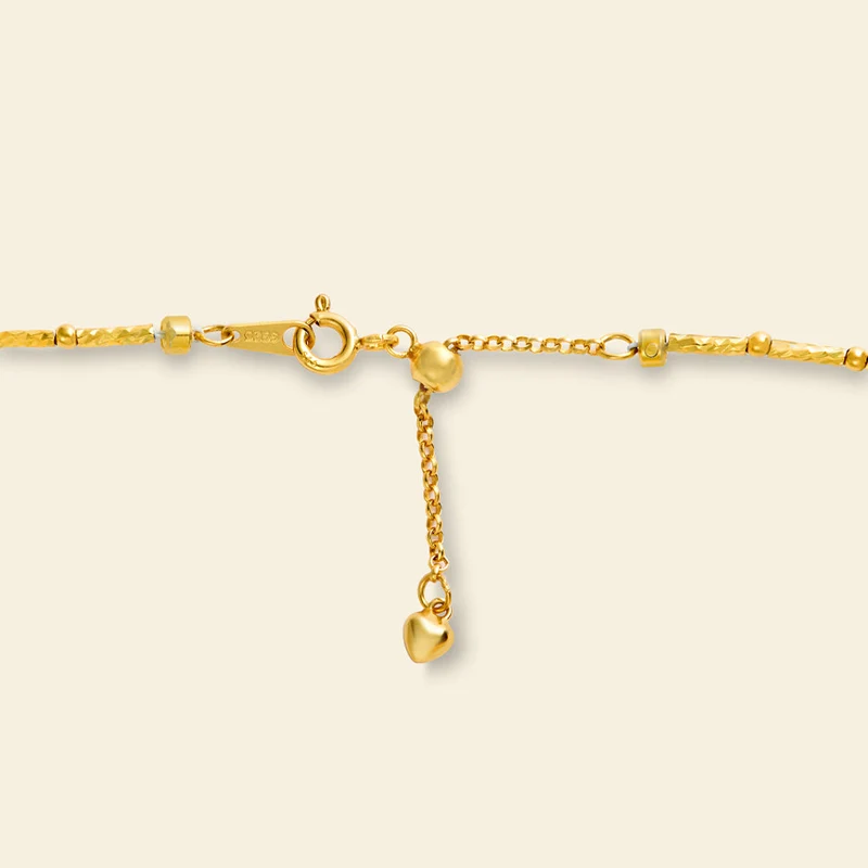Solitär-Perlenarmband aus Gold
