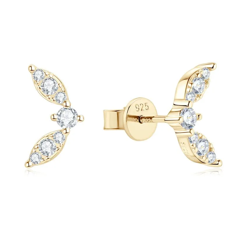 Schicke Schmetterling Premium Moissanit Ohrstecker