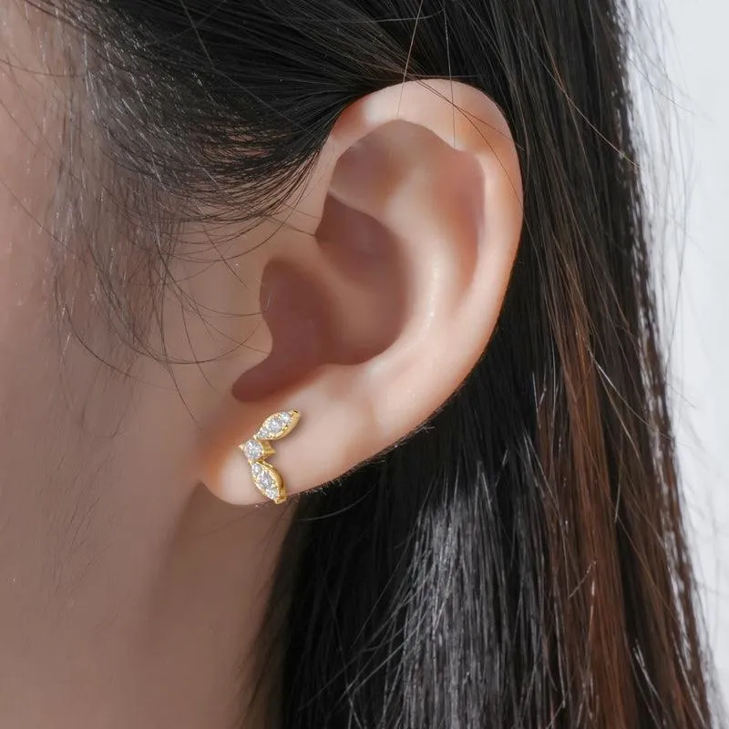 Schicke Schmetterling Premium Moissanit Ohrstecker