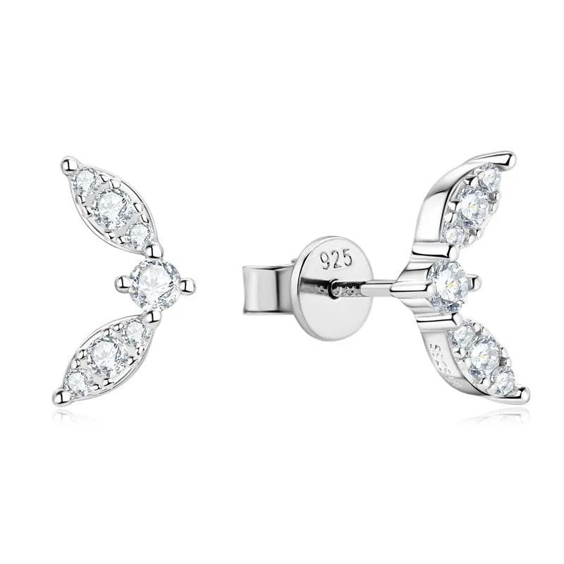 Schicke Schmetterling Premium Moissanit Ohrstecker