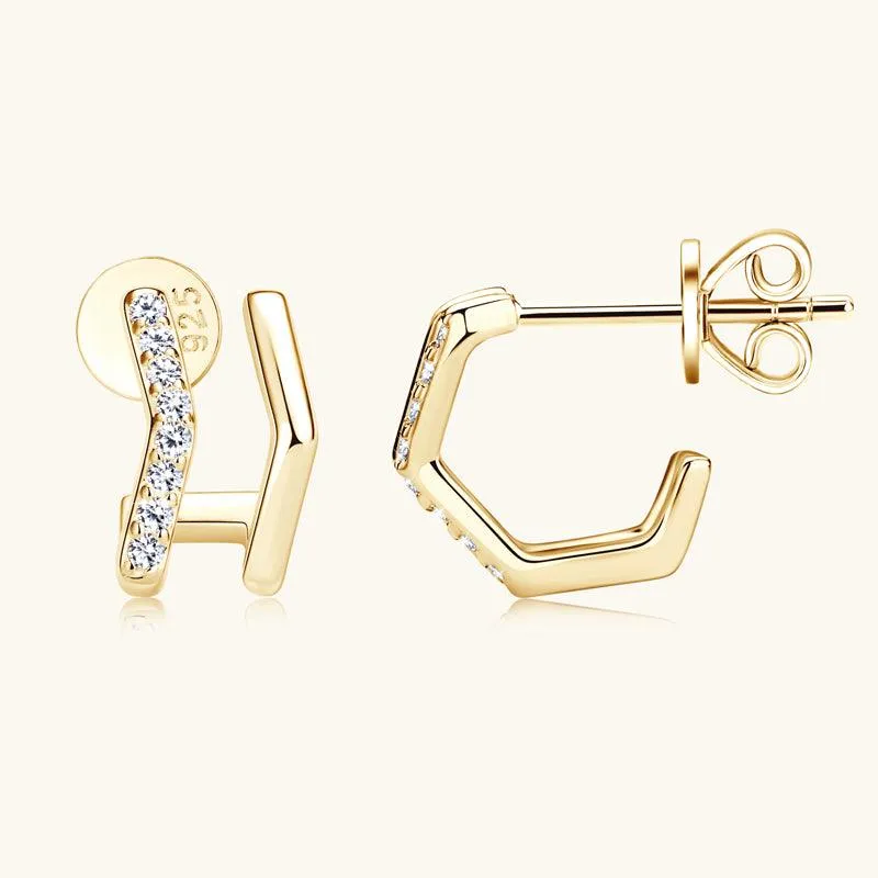 Fashion Note Premium Moissanit-Ohrstecker