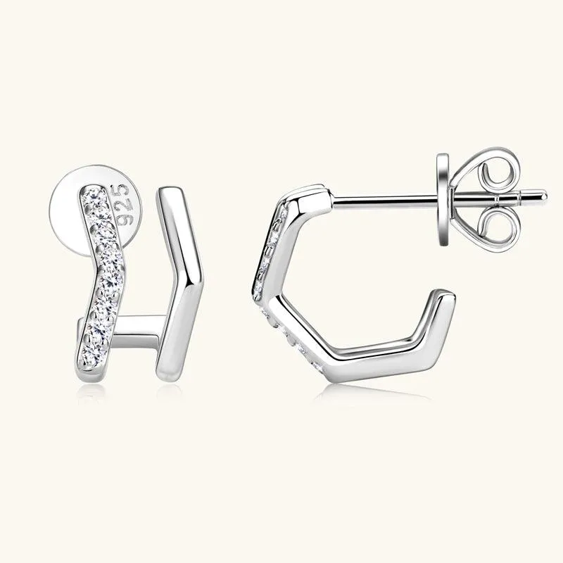 Fashion Note Premium Moissanit-Ohrstecker