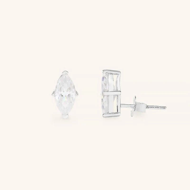 Klassische Marquise Premium Moissanit Ohrstecker