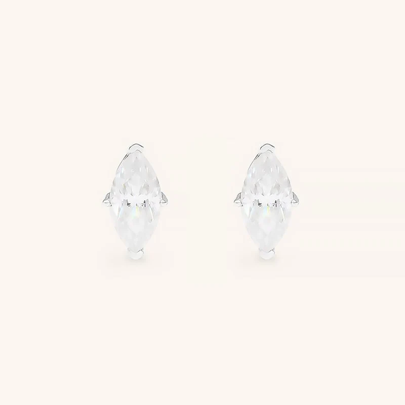 Klassische Marquise Premium Moissanit Ohrstecker