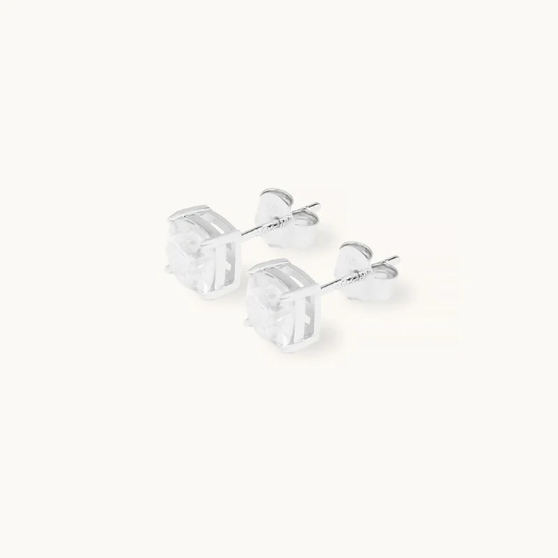 Klassische Kissen-Premium-Moissanit-Ohrstecker