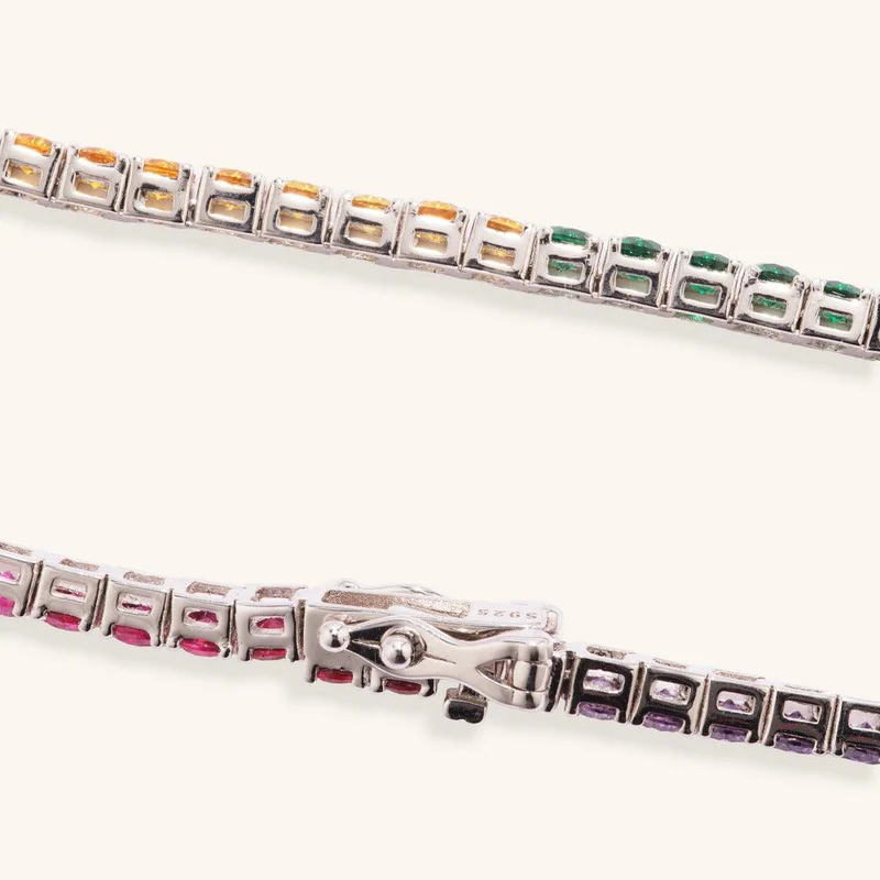 Elegance Regenbogen-Tennisarmband
