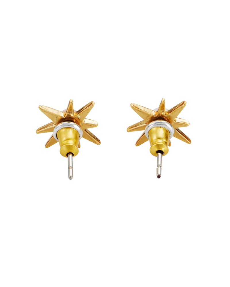 Star Pearl Stud Earrings in Gold