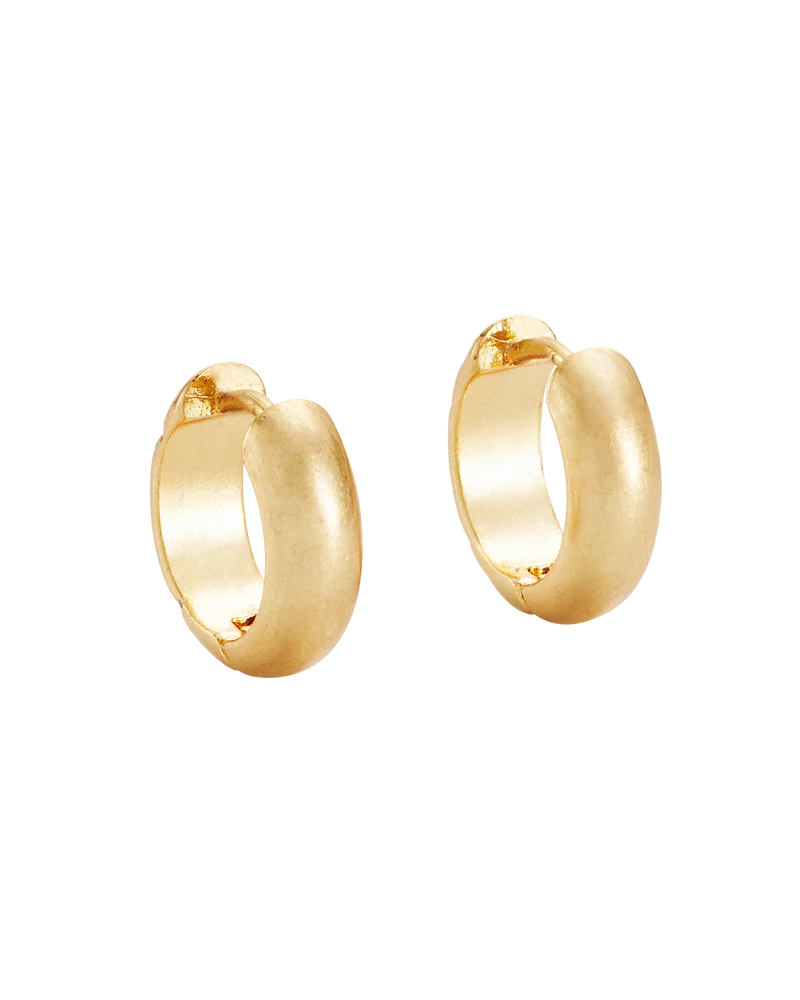 Periwinkle Huggie Earrings in Gold