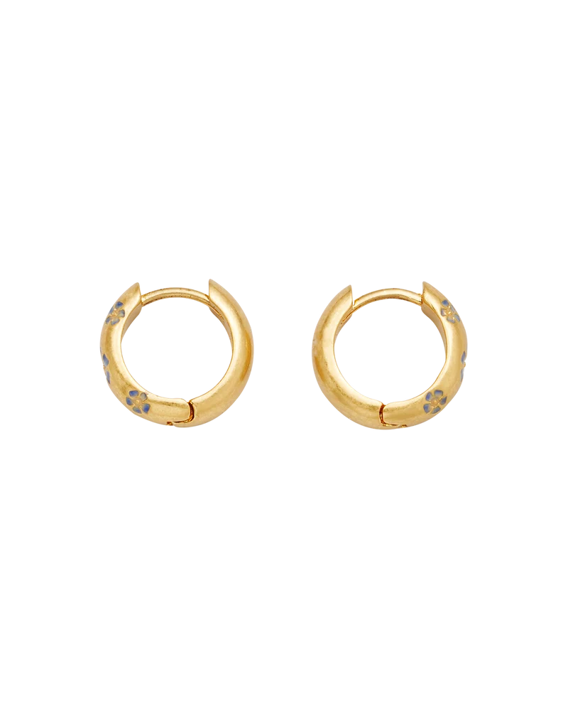 Periwinkle Huggie Earrings in Gold