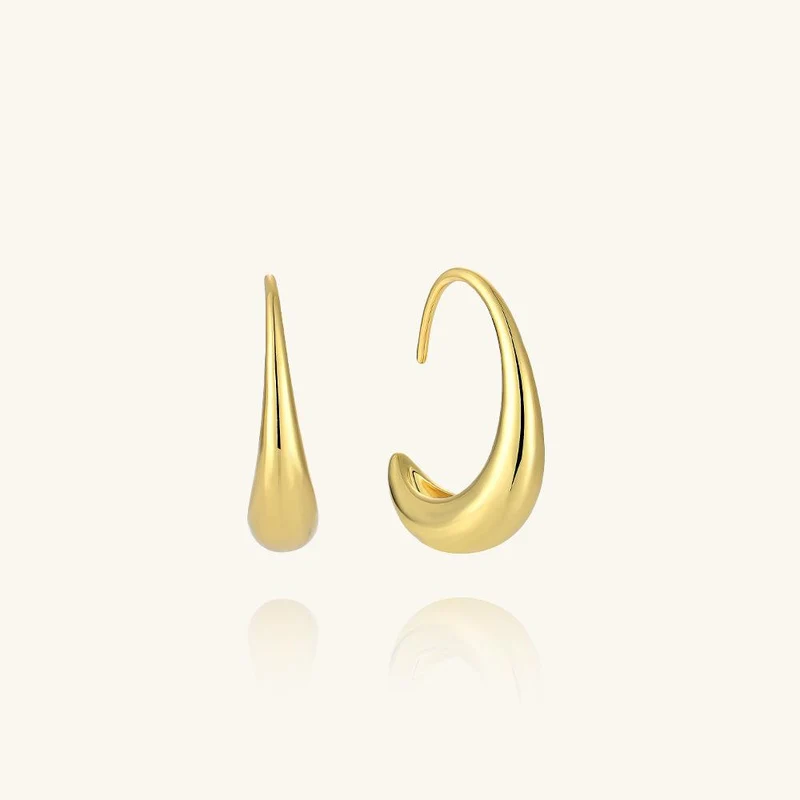 Goldene Wassertropfen-Creolen
