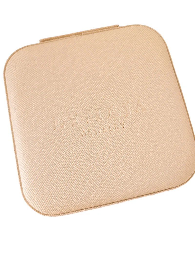 Schmuckkästchen PU Leder Beige