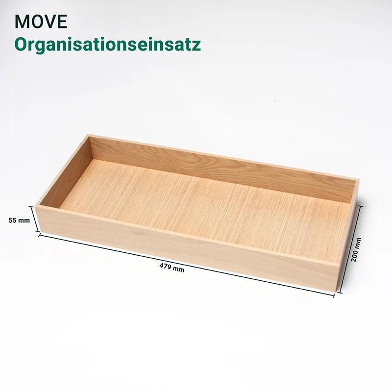 MOVE Organisationseinsatz Eiche Weiß gebeizt - 200x479x55 mm