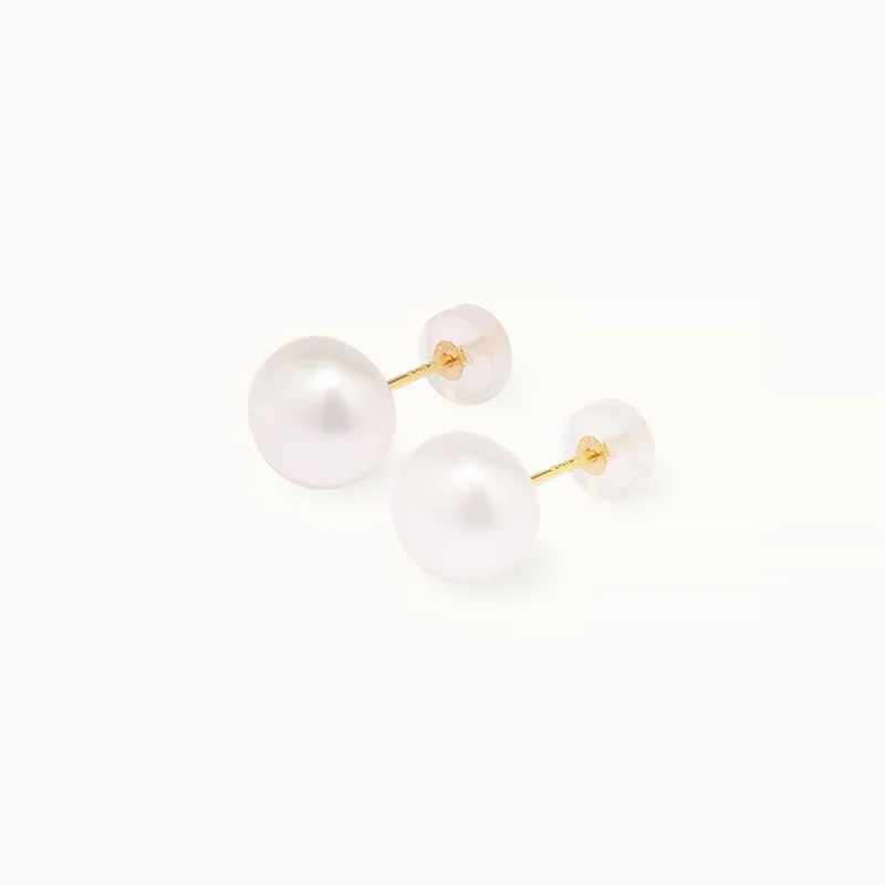 Süßwasserperlen Ohrstecker 8mm