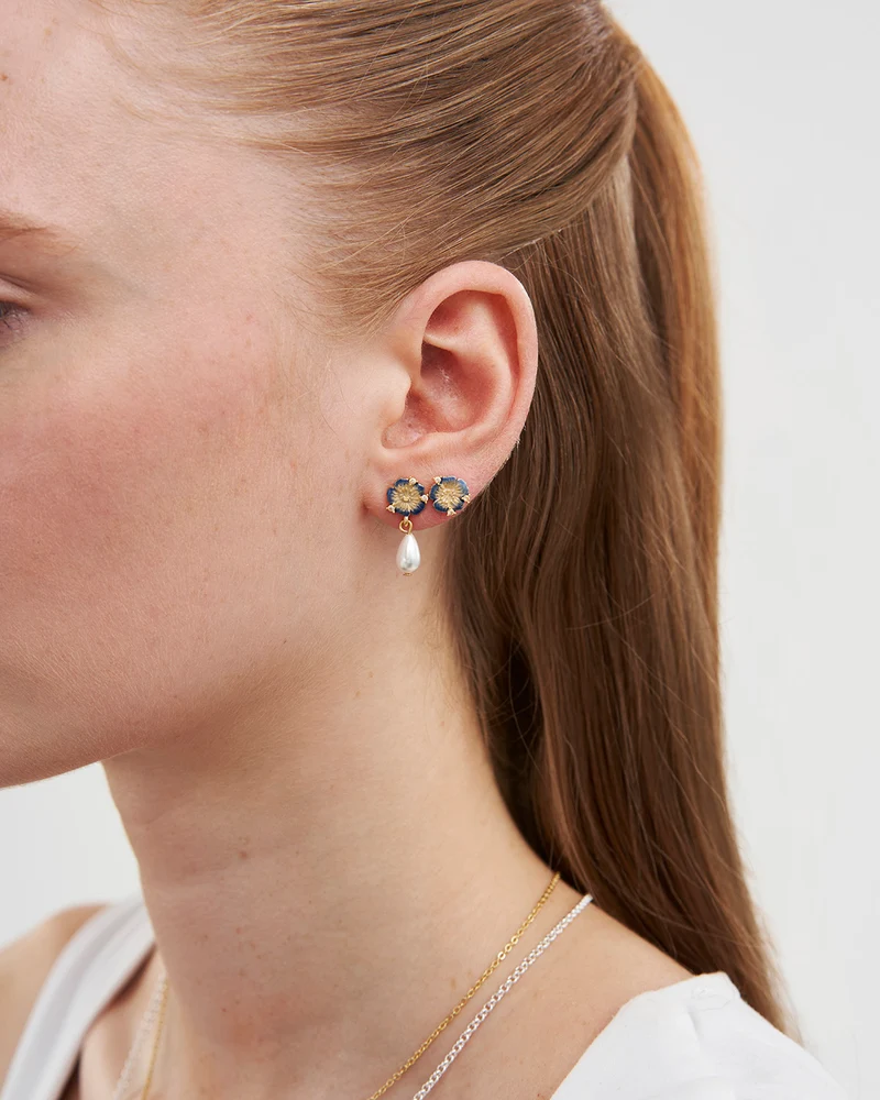 Larkspur Stud Earrings in Gold