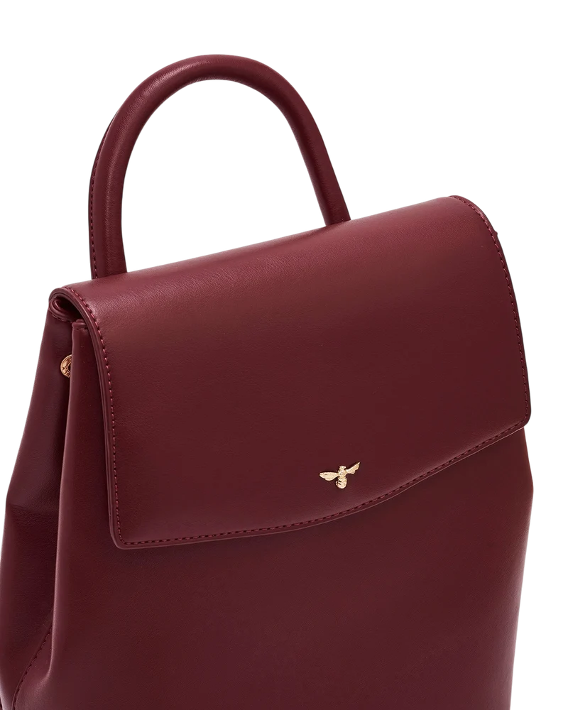 Laura Small Backpack in Burgundy