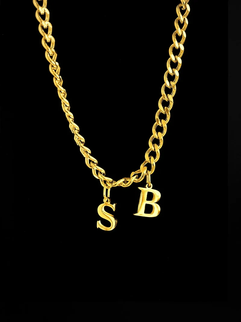 Cuban Letter Partnerkette Gold
