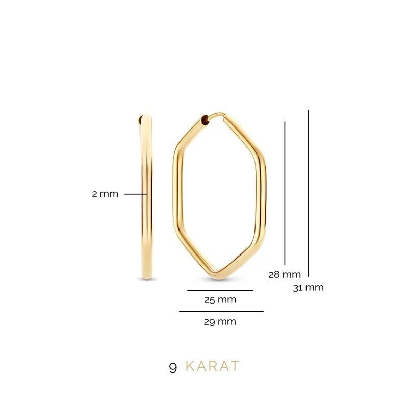 Beloro Jewels La Rinascente damen Creolen 375 Gold BO360059