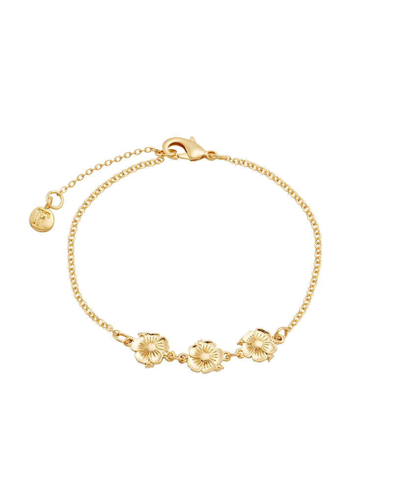 Larkspur Charm Bracelet in Gold