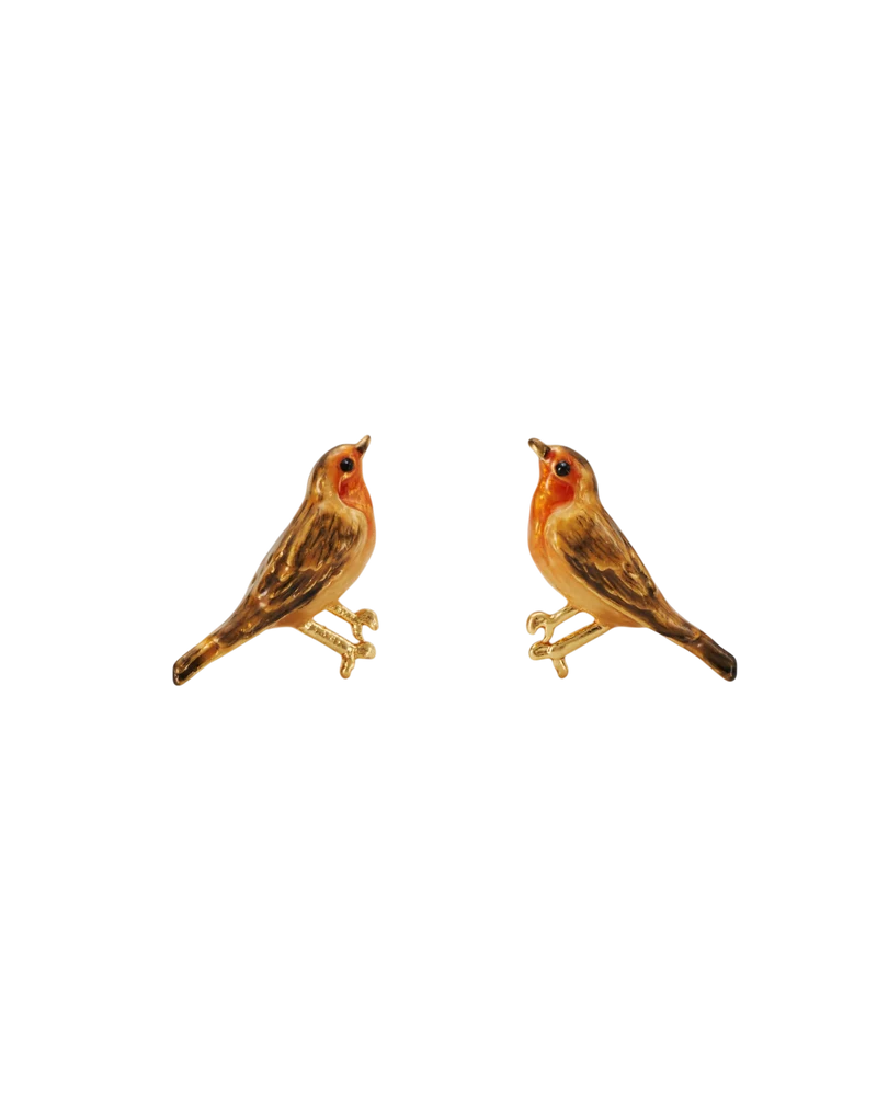 Robin Stud Earrings in Gold