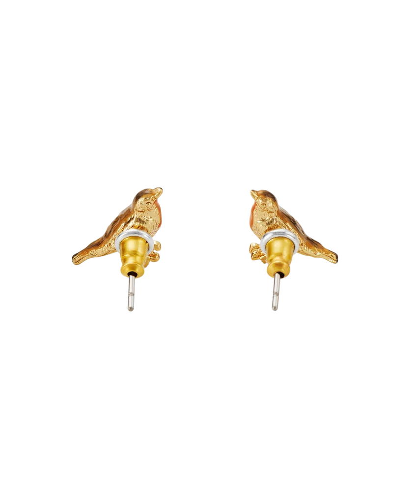 Robin Stud Earrings in Gold