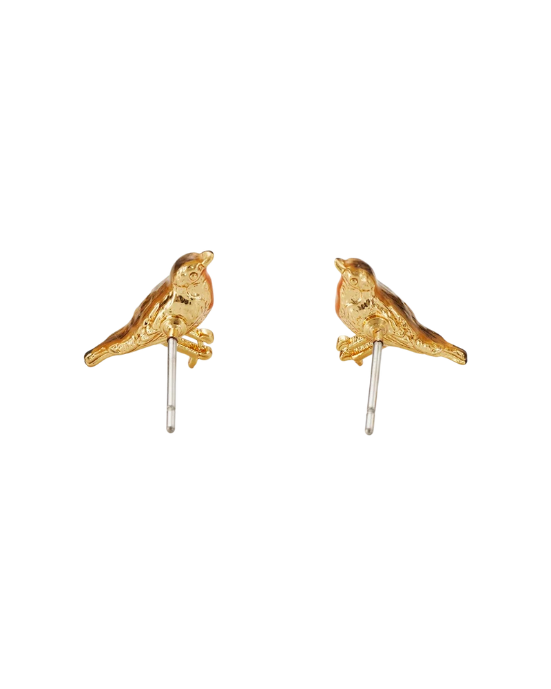 Robin Stud Earrings in Gold