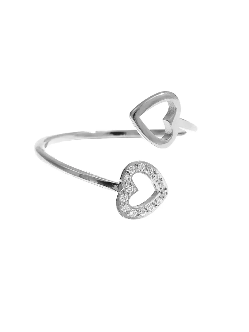 Sparkle Twin Heart Ring
