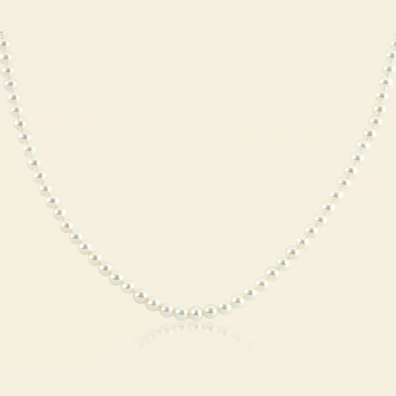 Charismatische Süßwasserperlenkette, 3.5–4 mm, 17 Zoll