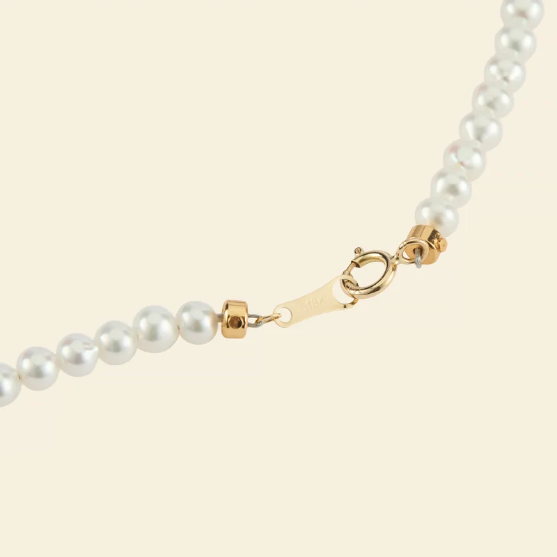 Charismatische Süßwasserperlenkette, 3.5–4 mm, 17 Zoll