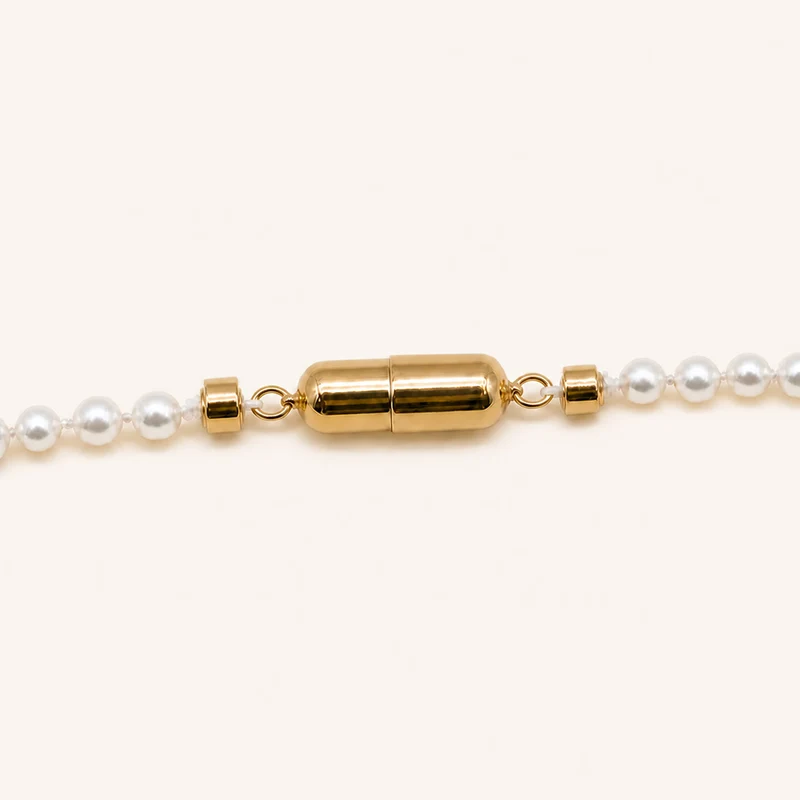 Charismatische Süßwasserperlenkette, 3.5–4 mm, 17 Zoll