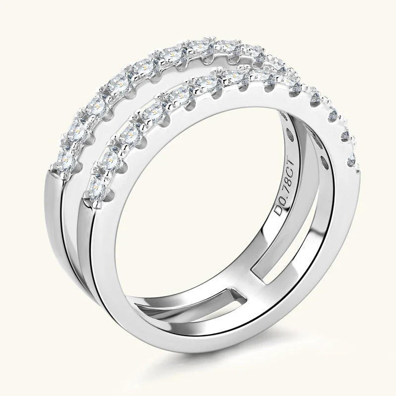 Shining Duo Premium Moissanit Ehering
