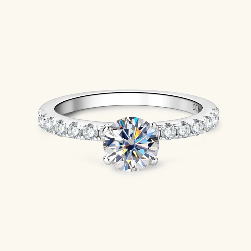 Infinite Love Premium Moissanit Pavé Ehering