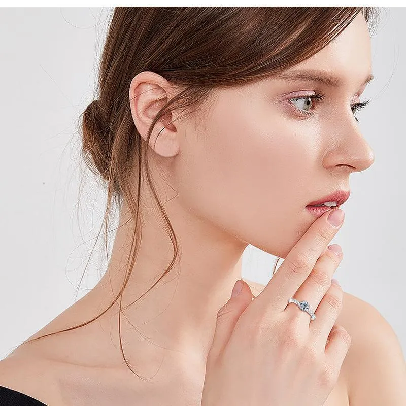 Infinite Love Premium Moissanit Pavé Ehering
