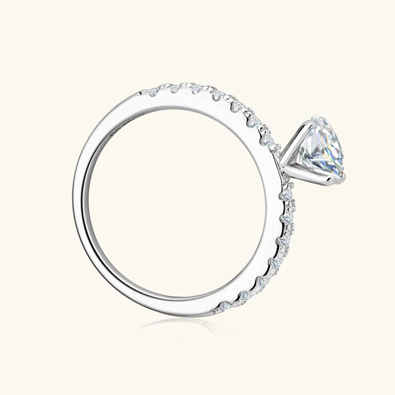 Infinite Love Premium Moissanit Pavé Ehering